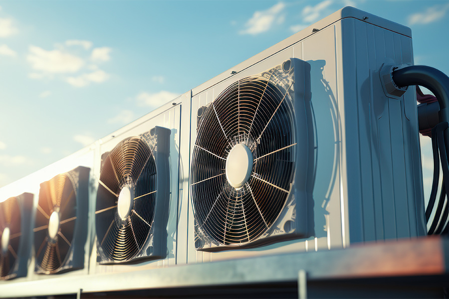 fleet of commercial outdoor units