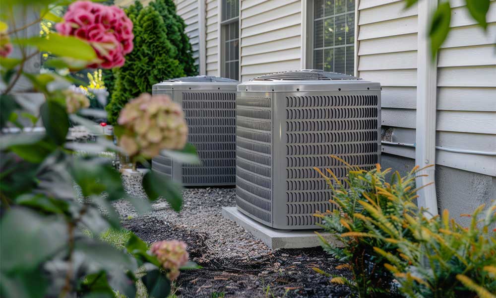 outdoor units outside of townhomes