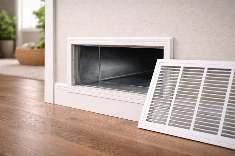 Clean residential air duct interior shown during a camera inspection to determine how often air ducts should be cleaned